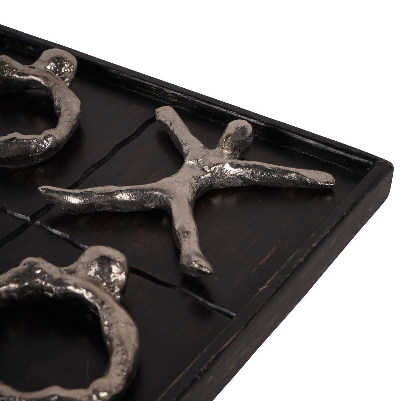 Human Form Black & Chrome Noughts & Crosses Board